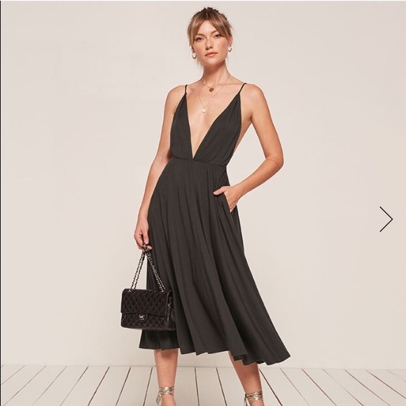 Reformation Dresses & Skirts - NWT Reformation Black low cut dress